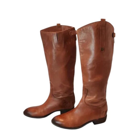 Sam Edelman SZ 7W Penny Leather Wide Calf Womens Riding Boot - Picture 1 of 12